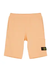 Stone Island Kids Logo Cotton Shorts (14 Years) - Orange - 14YR (14 Years) 14YR (14 years)