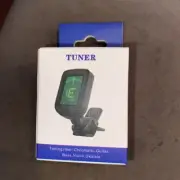Clip-On LCD Chromatic Digital Tuner for Guitar, Bass, Violin, Ukulele