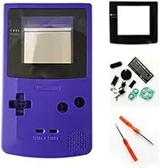 Ambertown Replacement Full Housing Shell Case Cover for Gameboy Color GBC (Purple)