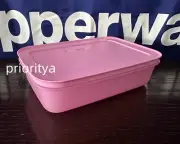 Tupperware Freezer Mates Plus Medium Shallow Snowflake Container 1L/4.25c Pink