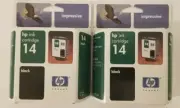 Hewlett-Packard HP 14 (2 Unopened Packages - BLACK INKJET CARTRIDGES)