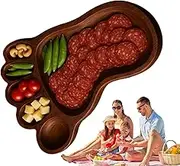 Wood Charcuterie Boards | Fun Cheese Board Charcuterie Tray,Wooden Serveware Kitchen Accessories, Serving Platter Table Decor, Cheese Platter for Bread Nuts Snack Fruit
