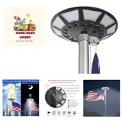 Brightest Solar-Powered Flag Pole Light - 266 LEDs, Auto On/Off Sensor Included