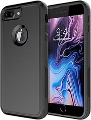 Diverbox for iPhone 8 Plus Case, iPhone 7 Plus Case [Shockproof] [Dropproof] [Dust-Proof],Heavy Duty Protection Phone Case Cover for Apple iPhone 8 Plus & 7 Plus (Black)