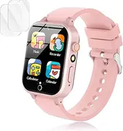 Luyiilo Smart Watch for Kids with 26 Puzzle Games, Touch Screen, HD Camera, Alarm Clock, Kids Toys Suitable for Boys and Girls Ages 4-12 (Soft Pink)
