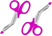 EMT Medical Trauma Shears Scissors – Premium Quality Stainless Steel Bandage Scissor (19CM) – 2 Pcs Pack by DMX INTL (Pink)