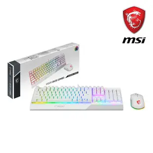 MSI微星 VIGOR GK30 COMBO WHITE電競鍵盤滑鼠組