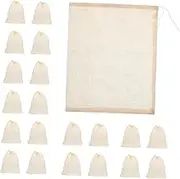 Mikinona 25Pcs Reusable Drawstring Strainer Bags for Cooking Muslin Soup Socks for Infusions Cheesecloth Brew Bags Lightweight Washable for Broth Grains More