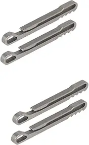 Kisangel Titanium Keychain 4 Pcs Hanging Buckle Keychain Ring Buckle Keychain Multi- Functional Ring Keychain Titanium Alloy Keychain Hooks for Keys Pocket Clip Buckle Multifunction Hook Lock
