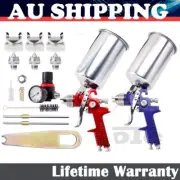 2023 HVLP Air Spray Gun Kit 1000ml Gravity Feed Car Paint Primer 1.4/1.7mm 2.5mm