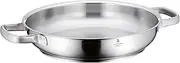WMF Serving Pan Uncoated Ø 28 cm Gourmet Plus Made in Germany Pouring Rim Stainless Steel Handle Cromargan® Stainless Steel Suitable for Induction Hobs Dishwasher-Safe