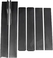 Car Accessories 1Pair 2M Universal Side Skirts Extension Rocker Panels Lip Splitters Compatible for Civic Benz BMW ABS Car Exterior(B-Model Carbon Fiber)