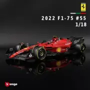 2022 F1 Ferrari Racing F1-75 Carlos Sainz Junior Diecast Car & Driver Model 1:18