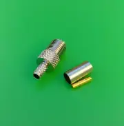 (10 PKS) Mini UHF Female 3PC Crimp-On RG58/142/400 LMR195 Connector-USA Seller