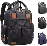 JEFEYA Baby Diaper Bag Backpack, Large Capacity Waterproof Multifunctional Ba...