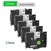 5 PK Black on White TZ 231 TZe 231 Label Tape Compatible for Brother PT-D210