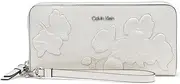 [Calvin Klein] Women's Key Item Saffiano Continental Zip Around Wallet with Wristlet Strap