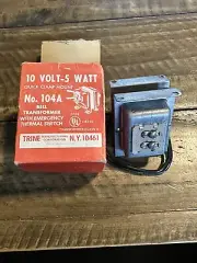 New Trine Bell Transformer No.104A 10V 5 Watt With Emergency Thermal Switch