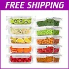 10 Glass Food Storage Containers with Leak-Proof Lids - Versatile Meal Prep Set