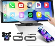 10.26" 4K Car Portable Wireless Apple CarPlay Android Auto FM Touch Screen Radio