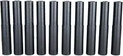 Sword &Shield Sports 10Pcs Golf Club Extender for Steel Shafts - Black, Plastic Grip, Smooth, 0.56" / 0.6" Diameter