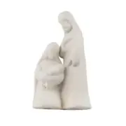 Holy Family Nativity Christmas Ornament Figurine porcelain white Vtg Kmart Noel