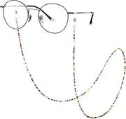 [BESPORTBLE] 2pcs Glasses Lanyard Rainbow Beaded Glasses Chain Sun Glasses Sunglasses Adults Strap Eyeglass Chain Holder Eyeglass Lanyard Glasses Chain Cute Cords Eye Glasses Chain Trendy Pink