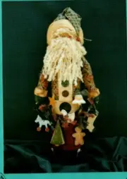 Niklas Primitive Santa Holiday Garland Weighted Fiberfill Doll Pattern Folk