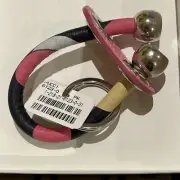 Emilio Pucci Leather Key Chain Ring New Assessory