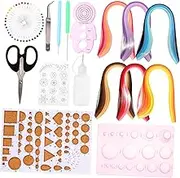 OFFIGAM 1 Set DIY Paper Quilling Strips Set Handmade Art Supplies for Home School Craft Projects for Beginners and Professionals Creative DIY Accessories for Fun Art Activities