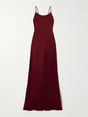 [Victoria Beckham] Victoria Beckham - Cami Open-back Satin Gown - Red - UK 14 UK 14 Red