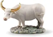 [LLADRÓ] The Ox Mini Figurine. Porcelain Ox Figure.
