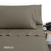 Artex 250TC Polyester Cotton Sheet Set Single Walnut