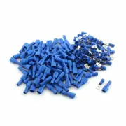 A● 200PcsAWG16-14Wire Insulated Male Female Spade Crimp Terminal Connectors Blue