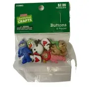 Christmas Craft 6 Piece Button Set