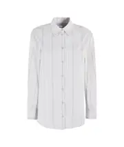 Low Classic Striped Button-Down Shirt S,M Blue