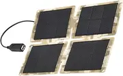 Solar Battery Charger - Compact Outlet Solar Panel Charger - Foldable Multifunctional High-Efficiency Camping Accessories for Fans Security Camera Supply Monitor Phone Outdoor Devices