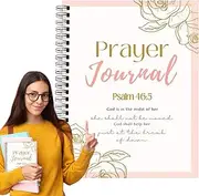 Prayer Journal,Bible Journaling Notebook | Spiral Daily Devotional Journaling Organizers for Personal Spiritual Reflection Christian Religious Supplies Baptism Study