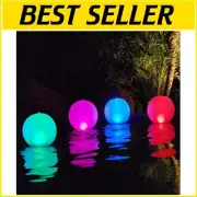 Magical Color Changing Floating Sphere Lights - 4 PCS Solar Rechargeable Balls