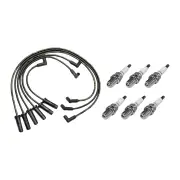 6 x NGK Spark Plugs + Bosch Leads Kit for Chrysler Valiant VC VE VF VG VH VJ VK