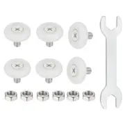 22 mm Drawer Rollers Wheel Cabinet with Screw Wrench for Window, 6 Pcs
