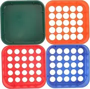 DIYEAH 4pcs Color Coded Plastic Coin Sorting Trays Coin Sorter Tool for Pennies Nickels Dimes Quarters Reusable Bank Accessory