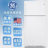 在飛比找momo購物網優惠-【GE 奇異】653公升二級節能可換門向上下門冰箱(GTS2