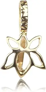 [The Jewellery Store London] Lotus Flower Pendant Pinch Bail 925 Sterling Silver in Gold Vermeil
