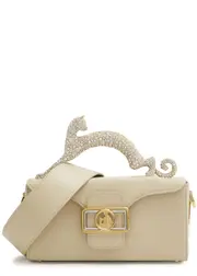 Lanvin Pencil Cat Nano Leather top Handle bag - Ivory One Size