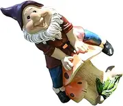 VICASKY 1Pc Outdoor Garden Dwarf Statue Durable Resin Garden Ornament for Courtyard Decoration Charming Lawn Decor for Home and Patio Present for Weddings and Holidays