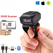 2D Wearable Ring Barcode Scanner Mini USB Wired&2.4G QR Image 1D Bar Code Reader