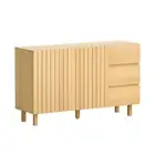 Artiss 130Cm Buffet Sideboard Cupboard Cabinet Pantry Storage Drawer Pine melami
