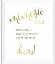 Andaz Press Wedding Party Signs, Metallic Gold Ink Print, 8.5x11” Build Your Own