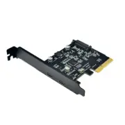 PCI-E PCI Express 4X to USB 3.1 Gen2 10Gbps 2-Port Type C Expansion Card Adapter